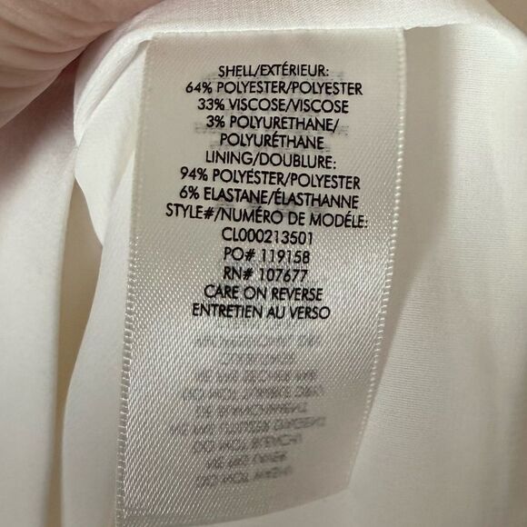 Alice + Olivia Julie Mini White Dress Zip Detail Size 2 - Picture 7 of 8